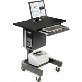 Mobile Computer Cart 27 Quot W X 24 1 2 Quot D X 41 Quot H Black