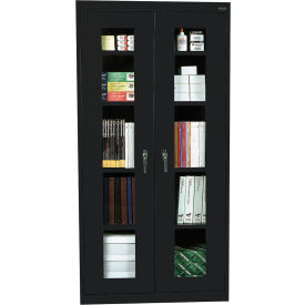 Sandusky Clear View Storage Cabinet Ca4v361272 36x12x72 Black