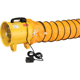 12 Portable Ventilation Fan With 32 Flexible Duct 2931 CFM 3 8 HP   30283852 