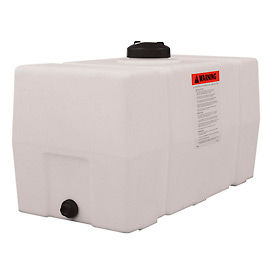 RomoTech 50 Gallon Plastic Storage Tank 82123919 - Square End with Flat ...