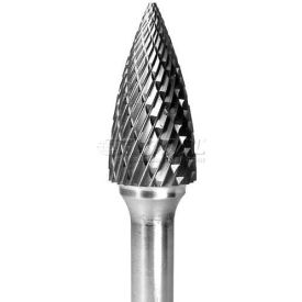 5//8/" Pointed Tree SG-6 Double Cut 1//4/" Shank Grobet USA Carbide Burr Bur