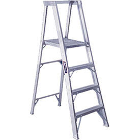 Louisville 8' Aluminum Platform Step Ladder - 375 Lb. Cap. - Type IAA ...