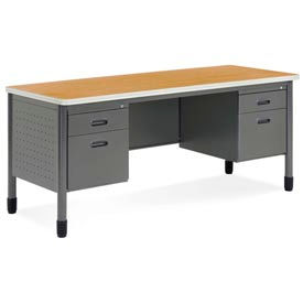 Ofm Mesa Series Double Pedestal Steel Credenza With Laminate