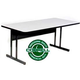 Correll - Laminate Top Computer Tables with Keyboard, Desk & Adjustable Heights