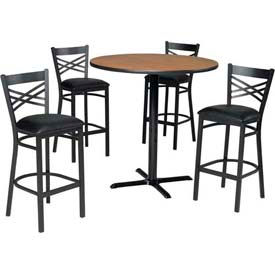 Premier Hospitality Furniture - Bar Height Café Table & Criss-Cross Back Barstools Set
