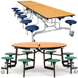 Tables de cafétéria Seating® Public national avec tabourets - MDF