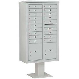 Boîtes aux lettres du piédestal Salsbury 3400 série 4c Horizontal Double colonne avec des casiers de la parcelle