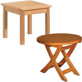 Tables d’Accent de bois dur en plein air