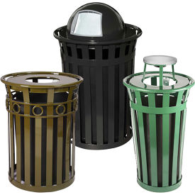 Wydman & Oakley Series Steel Receptacles & Cigarette Urns