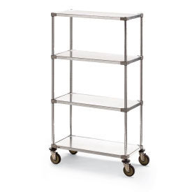 Metro® Super Erecta® Fil inoxydable - Camions de plateau galvanisés