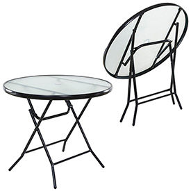 Tables de dessus en verre extérieur