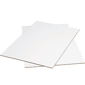 Feuilles de carton ondulé - blanc