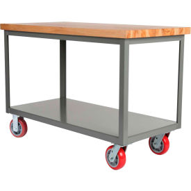Mobile Butcher Block Top Mobile Table