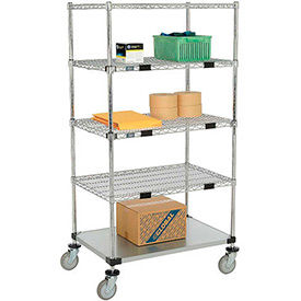 Nexel® Open Sided Wire & Galvanized Shelf Truck