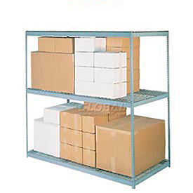 Made in USA - 5'H Boltless Wide Span Metal Storage Rack With Wire Deck