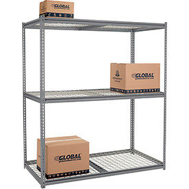 Made In USA - 8'H High Capacity (Z-Beam) Boltless Metal Rack With Wire Deck