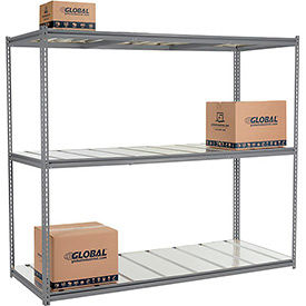 Made in USA - 8'H High Capacity (Z-Beam) Boltless Metal Rack With Steel Deck