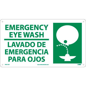 Signes bilingues de lavage d’oeil d’urgence