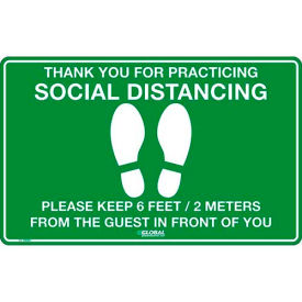 Social Distancing Floor Signs