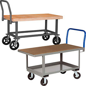 Wood Deck Ergonomic Work Height Platform Trucks