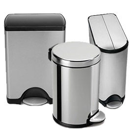 simplehuman® en acier inoxydable mains libres bidons