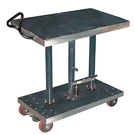 Tables de levage hydrauliques en acier inoxydable