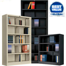Interion® Quick Adjust All Steel Bookcases - KD - 36