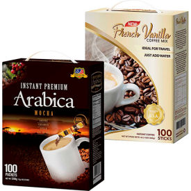 3 en 1 paquets de café instantanés