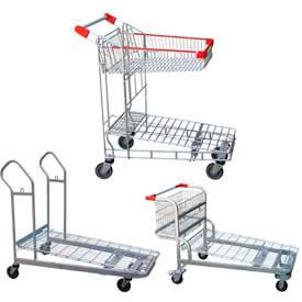 Chariots d'achat de fil nestable