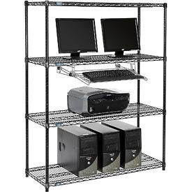 Wire Shelving Computer LAN Workstation