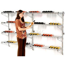 Wine Bottle Rack - Wall Mount Wire Shelving