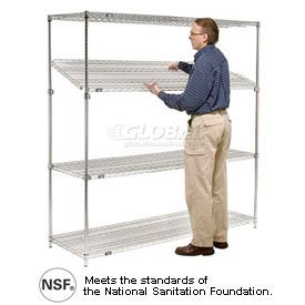 Nexel® Quick-Adjust Chrome Wire Shelving