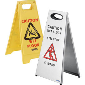 Global Industrial Wet Floor Caution Signs