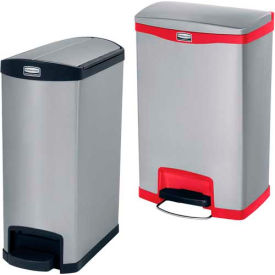 Rubbermaid® Jim® Slim acier inoxydable étape sur les conteneurs