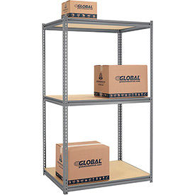 7'H Expandable Bulk Metal Storage Rack With Wood Deck - Made in USA