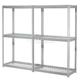 7'H Expandable Bulk Metal Storage Rack With Wire Deck - Made in USA
