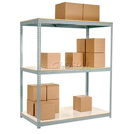 7'H Boltless Wide Span Metal Storage Rack With Laminate Deck - Made in USA