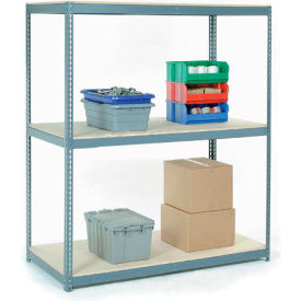 5'H Boltless Wide Span Metal Storage Rack With Wood Deck - Made in USA