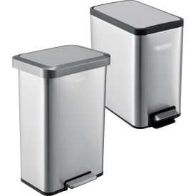 Poubelles global ™'acier inoxydable step