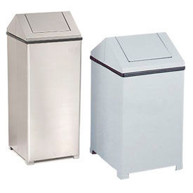 Poubelle Rubbermaid® acier carré