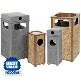 Global Industrial Stone Panel Ash Trash Receptacles