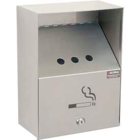 Cendrier extérieur à installation murale en acier inoxydable Global Industrial™