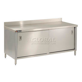Stainless Steel Cabinet Benches With Sliding Doors