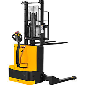 Powered Forklift Stackers Battery Operated Power Fork Lift Trucks Electric Lift Truck Self Propelled Drive Reach Truck At Global Industrial