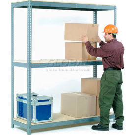 5'H Boltless Wide Span Metal Storage Rack With Wood Deck