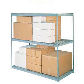 5'H Boltless Wide Span Metal Storage Rack With Wire Deck