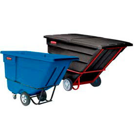Rubbermaid® Plastic Tilt Trucks - up to 1 Cu. Yd. Capacity