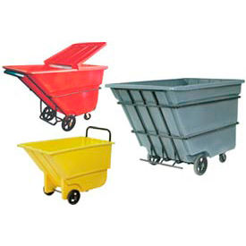 Bayhead Products Plastic Tilt Trucks - up to 1-1/10 Cu. Yd. Capacity