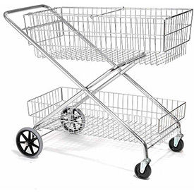 Wire Utility Basket Mail & Office File Cart