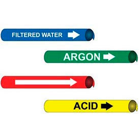 Marqueurs de tuyaux precoiled et Strap-On pour 4-5/8
